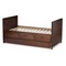 Baxton Studio Linna Modern Walnut Brown-Finished Daybed with Trundle 146-8202 - alternate 4